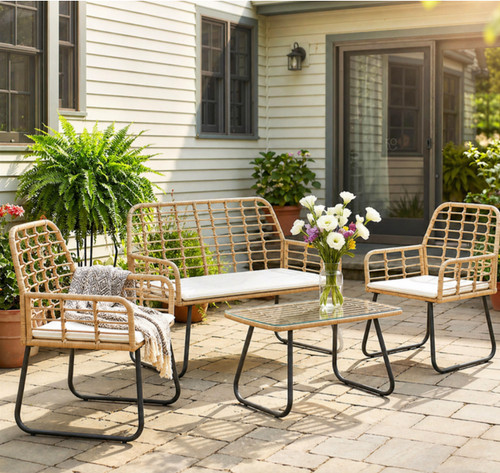 Rattan garden furniture set - rattan,