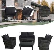 4 Seat Rattan Garden Sofa