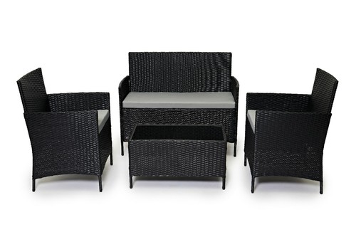 Rattan garden furniture set - garden,