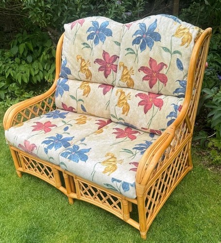 Cane sofa settee bamboo wicker - sofa,